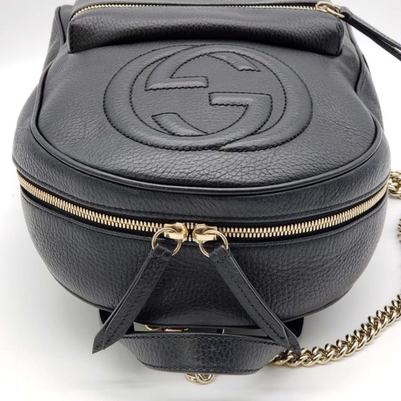 100% Authentic Gucci GG Marmont Black Backpack Bag - Picture 5 of 13